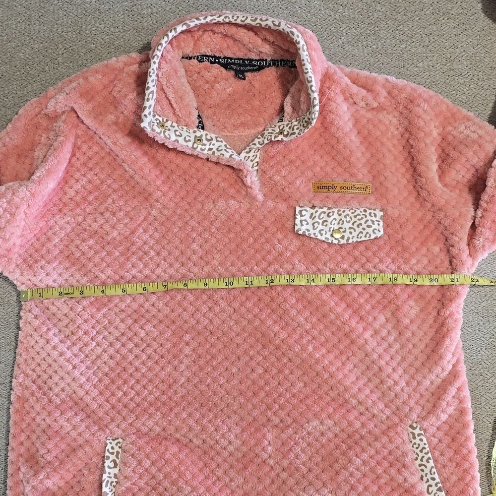 Simply Southern Peachy Pink Textured Soft Pullover Jacket - Size XL - Picture 8 of 16